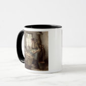 母親らしい愛情(キャンバスの油) マグカップ (正面左)