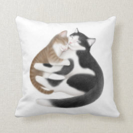 母親らしい愛猫の枕 クッション