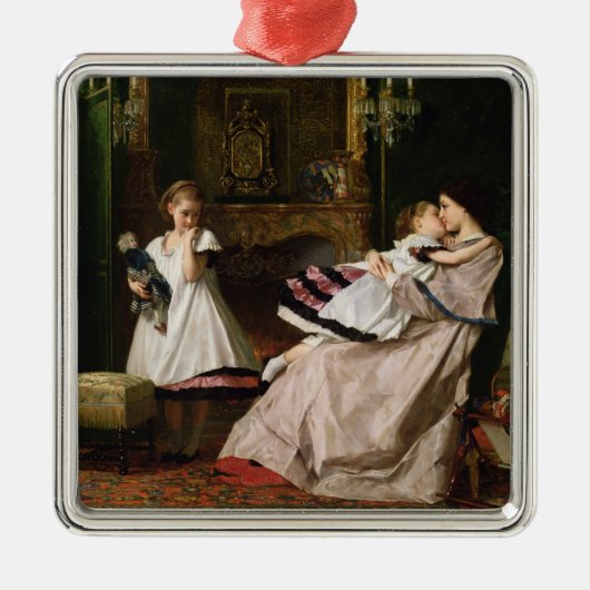 母親らしい愛 メタルオーナメント (正面)