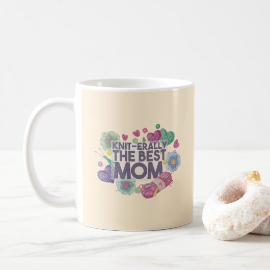 母親をニット最高のする コーヒーマグカップ (ドーナツ)