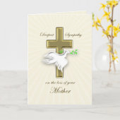 母親を亡くすための悔やみや弔慰 カード (黄色い花)