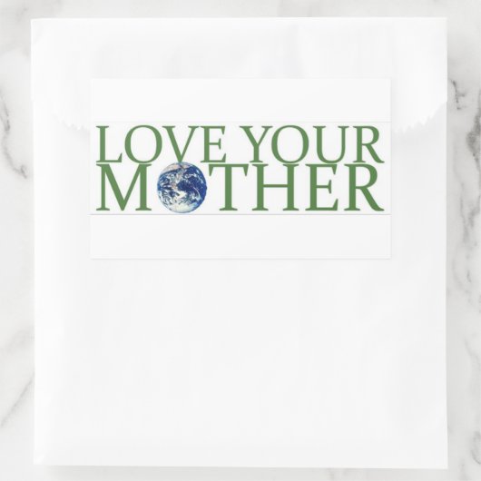 母親を愛しなさい 長方形シール (バッグ)