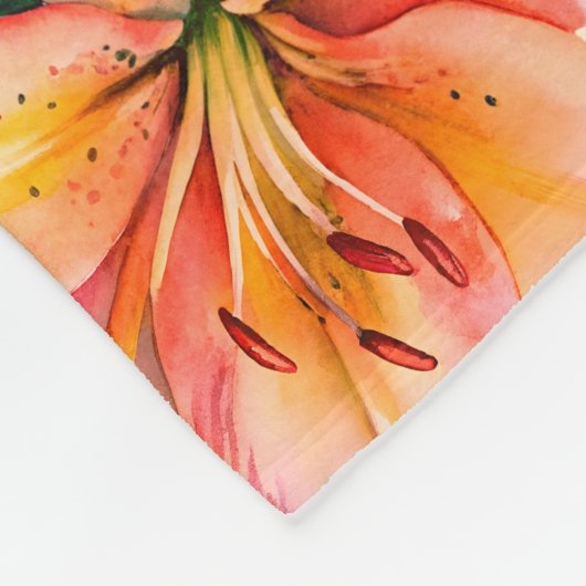 母親パーソナライズされたへの手紙の母の日の贈り物フローラ フリースブランケット (角)