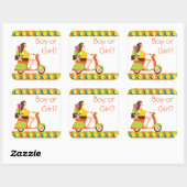 母親ファンキーが性別を明らかにするパーティー スクエアシール (シート)