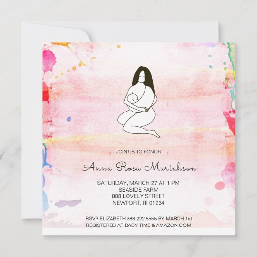 *~*母親保持ベビー 招待状 (裏面)