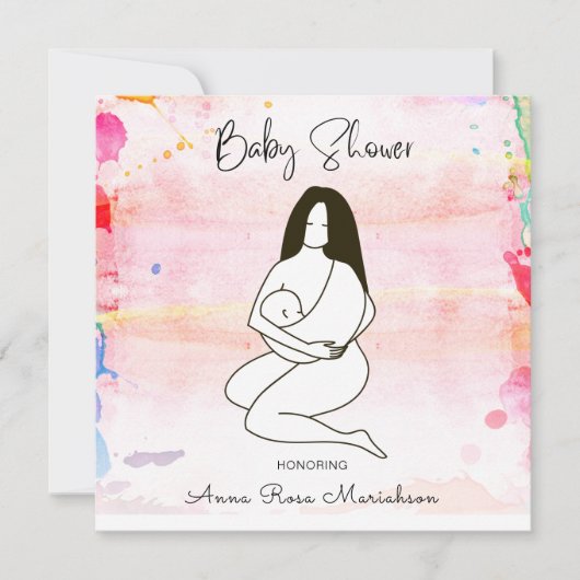 *~*母親保持ベビー 招待状 (正面)