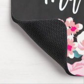 母親忙しのメッセージやる気を起こさせるフローラチョーク マウスパッド (コーナー)