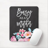 母親忙しのメッセージやる気を起こさせるフローラチョーク マウスパッド (マウス)