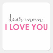 母親愛さん、私はあなたを愛している スクエアシール (正面)