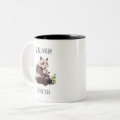 母親愛の日のマグカップのために母の"私はあなたを愛している ツートーンマグカップ (正面左)