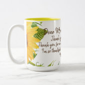 母親愛文字メッセージ ツートーンマグカップ (左)