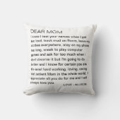 母親愛書おもしろい10代のパーソナライズされた クッション (正面)