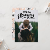 母親愛母が愛する手レタリング母の日 カード (正面/裏面インサイチュ)