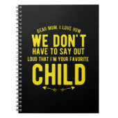 母親愛母のおもしろい母に贈り物 ノートブック (正面)