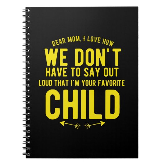 母親愛母のおもしろい母に贈り物 ノートブック (正面)