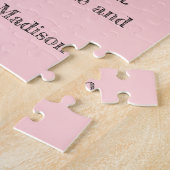 母親愛母の日の手紙おもしろいピンクタイポグラフィ ジグソーパズル (側面)