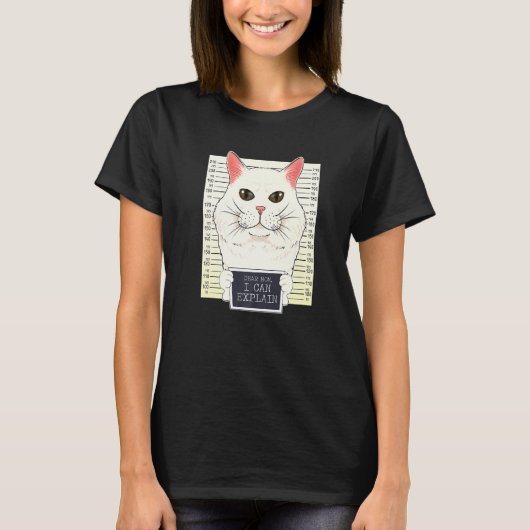 母親愛母トルコ語アンゴラ猫ママ Tシャツ (正面)