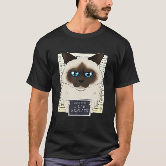 母親愛私はバーマン猫ママ私バーマンC Tシャツ (正面)