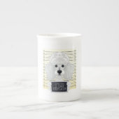 母親愛私はプードル母を説明できるプードル ボーンチャイナマグカップ (正面)