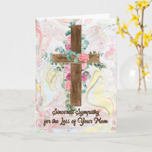 母親者の悔やみや弔慰失った カード (黄色い花)