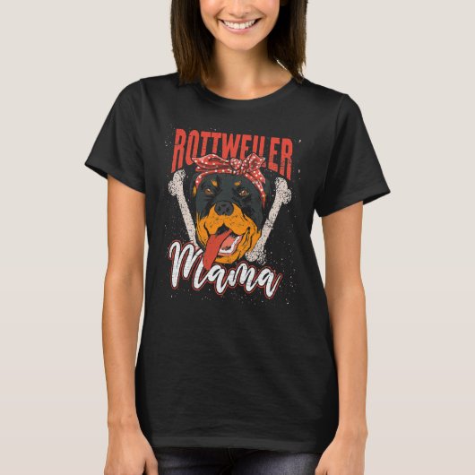 母親飼い犬ロットワイラー母 Tシャツ (正面)