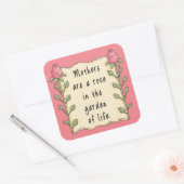 母詩の休日おもしろいシール スクエアシール (封筒)