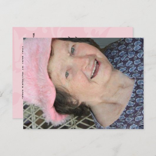 母詩フォトカード(詩をバックにしたカード) ポストカード (正面/裏面)