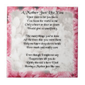 母詩-ピンクの花柄 タイル (正面)