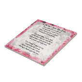 母詩-ピンクの花柄 タイル (側面)