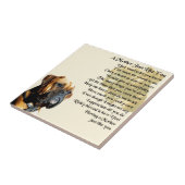 母詩-ボクサー犬のデザイン タイル (側面)