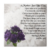 母詩-紫色のバラ タイル (正面)