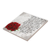 母詩-赤いバラのデザイン タイル (側面)