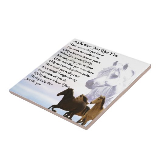 母詩-馬のデザイン タイル (側面)