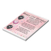 母詩 – 50誕生日 ノートパッド (回転)