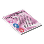 母詩 – 80誕生日 ノートパッド (アングル)