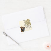 母詩 – Boxer Dog Design スクエアシール (封筒)