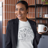 母誇りを持ったが咲く野花モダン Tシャツ