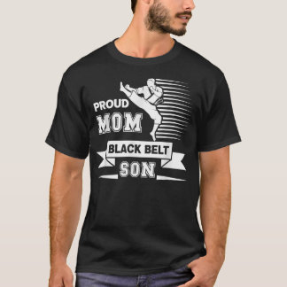 母誇りを持ったの黒帯おもしろいの息子の日 Tシャツ