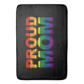 母誇りを持ったゲイプライドLGBTレインボーマザーLGBTQ バスマット (正面縦)