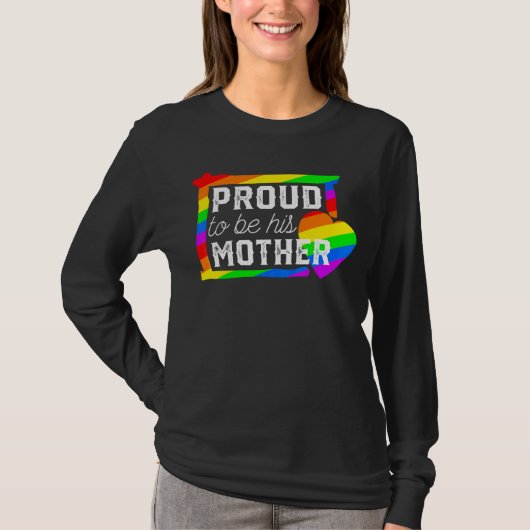 母誇りを持ったゲイLgbtプライドハッピーマザー Tシャツ (正面)