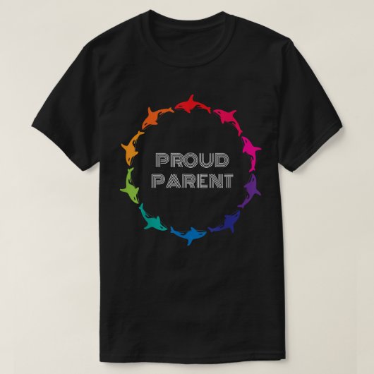 母誇りを持ったパパ親LGBTQゲイプライド認識度 Tシャツ (デザイン正面)