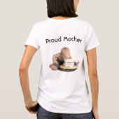 母誇りを持った化/ベビーの食べ物ヒトデ Tシャツ (裏面)