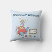 母誇りを持った機男の子のプレゼント クッション (裏面)