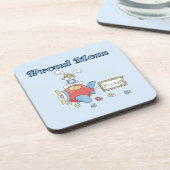 母誇りを持った機男の子のプレゼント コースター (左側)