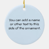 母誇りを持った機男の子のプレゼント セラミックオーナメント (裏面)