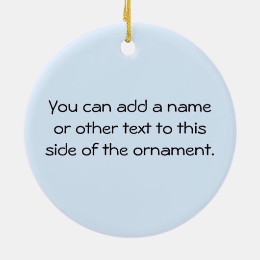 母誇りを持った機男の子のプレゼント セラミックオーナメント (裏面)