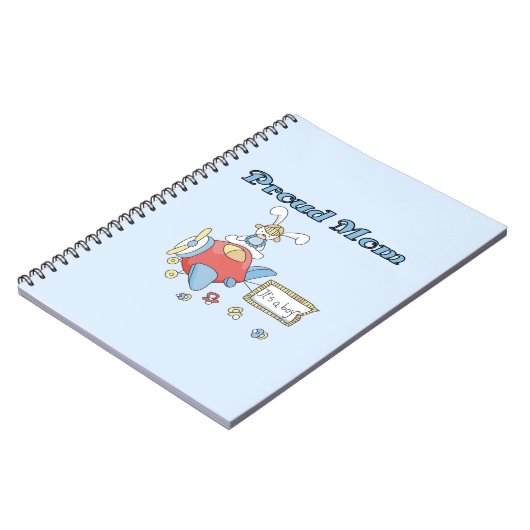 母誇りを持った機男の子のプレゼント ノートブック (左側)