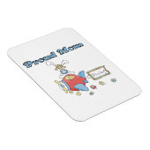 母誇りを持った機男の子のプレゼント マグネット (右側)