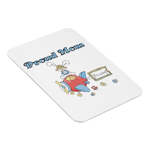 母誇りを持った機男の子のプレゼント マグネット (右側)