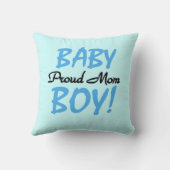 母誇りを持った男の赤ちゃん クッション (裏面)